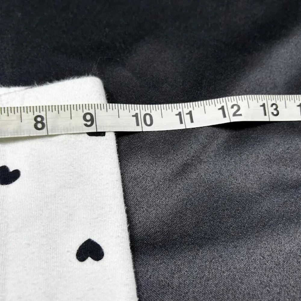 Gymboree‎ Girls White Leggings Black Hearts Size 6Y